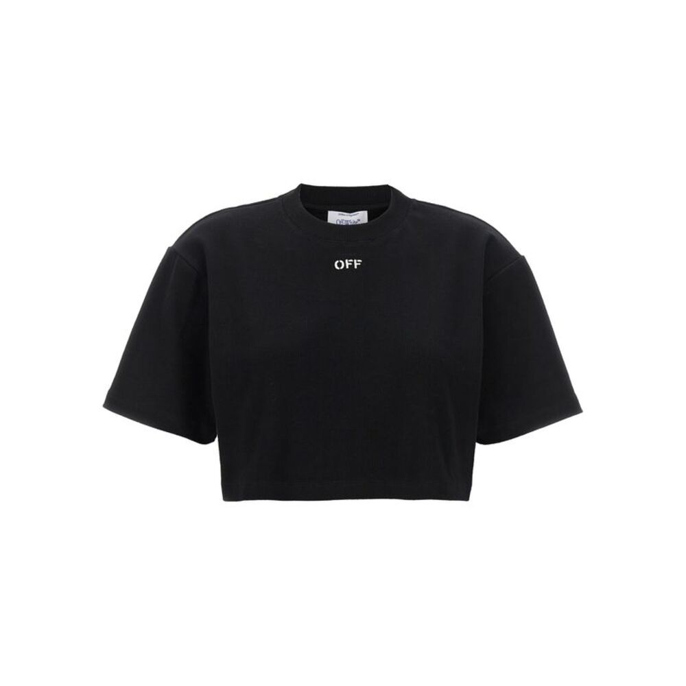 Off-White Black Cotton Women's T-Shirt